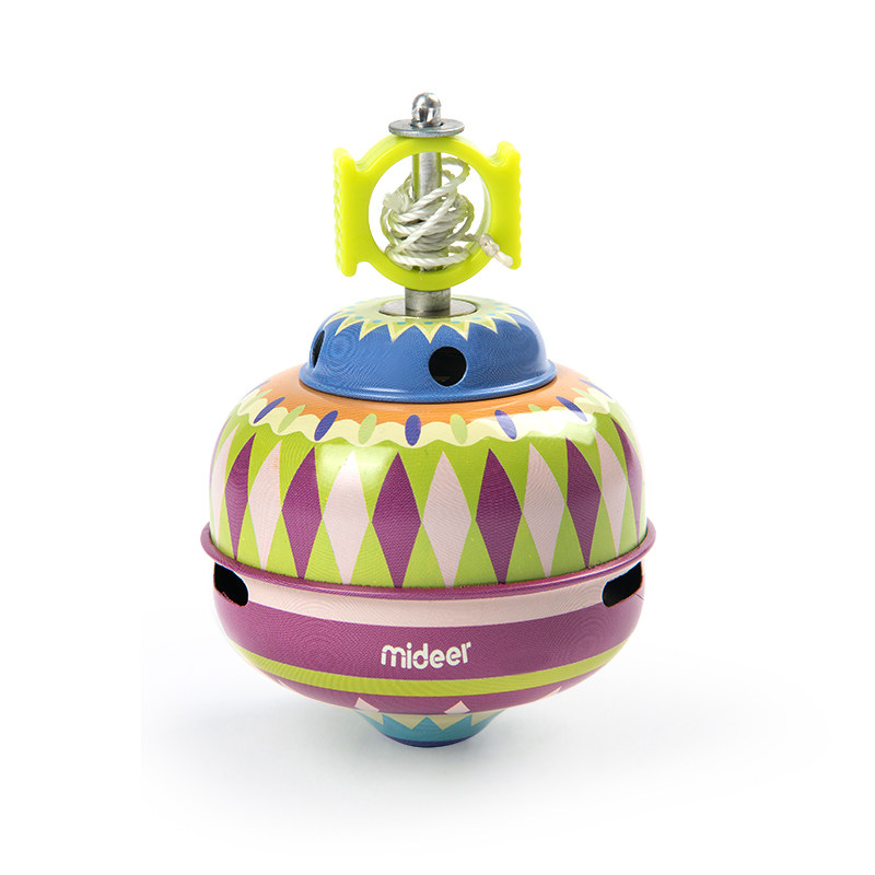 mideer milu children's early childhood education: metal cable top children's outdoor sports nostalgic toy boys and girls