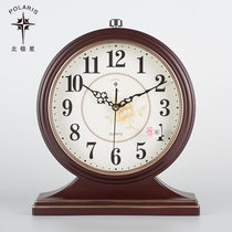 Polaris desk clock New Chinese desk clock mute clock Quartz clock Living room bedroom wall clock Retro modern simple