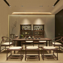 New Chinese tea table and chair combination Zen tea table solid wood ash Tea Table Office dry bubble table and chair