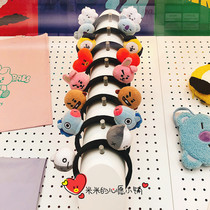 South Korea purchased BT21 cute hair hoop plush three-dimensional doll hair accessories makeup cleansing facial head hoop limited edition