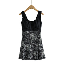 One-piece hot spring swimsuit womens jumpsuit slim slim belly slim holiday swimsuit swimming dress size YZ5024