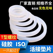 Sanitary grade Dairy T-type threaded alive joint sealing ring stainless steel butterfly valve living receiving gasket silicone rubber gasket