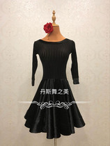 New European and American velvet strips with British velvet childrens Latin dance Standard competition uniform