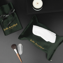 Small seven cloth art Net red ins velvet tissue box creative living room tea table Nordic simple drawing paper set