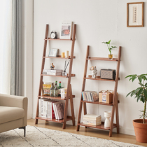 Bookshelf trapezoid shelf living room by wall shelf bedroom wall flower shelf floor corner storage shelf multi-layer shelf