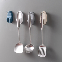 Punch-free kitchen wall storage rack wall-mounted rotating adhesive hook Spatula spoon adhesive hook kitchenware supplies
