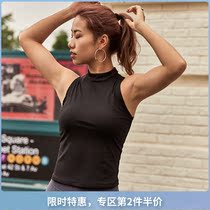 AlphaGym high collar thin shoulder quick-drying vest 2020 summer thin short section fitness exercise yoga sleeveless top