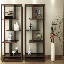 New Chinese solid wood bou ancient shelf modern Chinese style minimalist multi-shelf shelves Antique Multilayer Shelf Furniture
