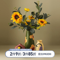 Nordic Creative Color Morandi Ceramic Vase Dry Flower Fabrication Home Message Decoration TV Cabinet