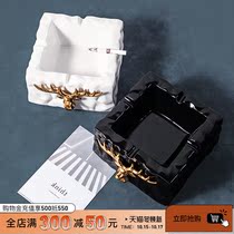 Nordic light luxury gold elk ashtray creative personality trend living room coffee table office atmospheric simple ornaments