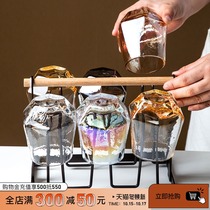 Nordic ins Phnom Penh glass simple home living room kitchen large capacity heat-resistant glass creative teacup set