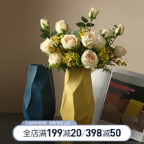 Northern Europe light luxury Morandi water ripple vase artwork fittings home living room desktop decoration TV cabinet