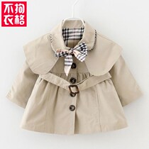 0 children 2018 new 1 spring and autumn clothes 2 Korean version of foreign style coat autumn baby girl cotton Princess windbreaker 3 years old tide