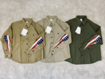 Spot VISVIM 19AW USM ALBACORE SHIRT L S flag water drop sleeve SHIRT