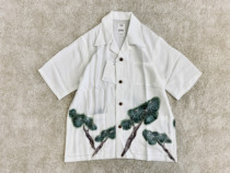 Spot VISVIM 19SS ELLERY SHIRT S S Pine full silk short sleeve SHIRT