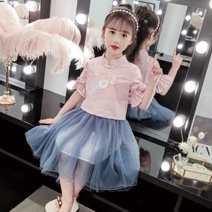 女童夏季两件套2019新款韩版洋气儿童装民族风公主裙子套装潮