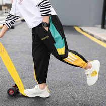 Boy anti-mosquito pants 2022 Summer new children Sport Long pants CUHK Scout Casual Foreign Air Personality Loose Thin