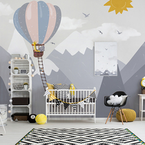 Childrens room mural boys and girls room bedroom cartoon world map custom mural modern simple ocean background wall cloth