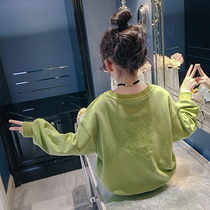 Girls foreign style loose spring and autumn clothes 2021 New Korean childrens net red autumn tide cool fashion coat