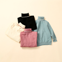 Girl tide fashionable turtleneck sweater 2021 autumn and winter New Korean version of the Child Net red thick base shirt thick coat