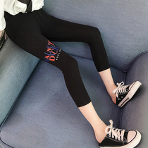 Girls pants spring and autumn 2021 New style fashionable female children children Net red tight leggings thin outside wear