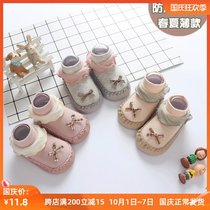 Childrens non-slip floor socks thin bottom baby cotton socks set baby toddler shoes socks indoor soft bottom spring and summer