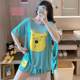 Fat MM300 Catties 여름에 여성을위한 초대형 크기 잠수대 여름 짧은 슬루프 얇은 느슨한 2 피스 반바지 스커트 캐주얼 홈 옷 Fat MM300 Catties 여름에 여성을위한 초대형 크기 잠수대 여름 짧은 슬루프 얇은 느슨한 2 피스 반바지 스커트 캐주얼 홈 옷