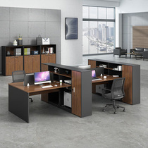Staff Desk Chair Composition Four-place Employee clamping minimalist Office Furniture Finance room Screen Desk Sub