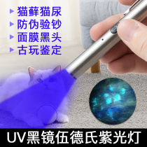 Woods lamp shining cat Moss urine ringworm fungus detection flashlight UV fluorescent agent purple light banknote detector lamp