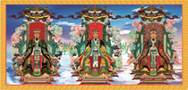 Portrait of the Three Officials of the Great Emperor Three tigers Taoist statue Hanging painting Dojo hanging painting Hanging painting Silk painting Scroll painting