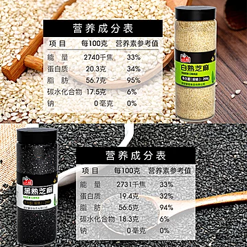 【珍醇】即食黑白熟芝麻269gX2瓶[9元优惠券]-寻折猪