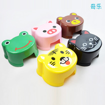 Baby stool Cute cartoon small stool non-slip thickened plastic stool Childrens low stool household shoe stool bath stool