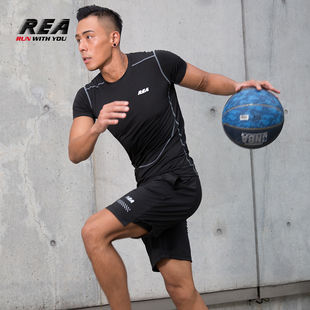 篮球健身服2018运动套装健身衣男两件套吸汗