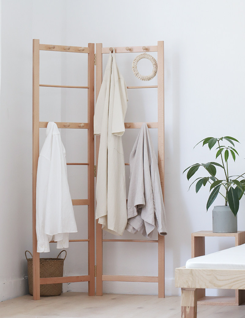 圆形实木转角衣帽架木质屏风落地挂衣架挂包架客厅玄关置物多功能