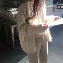 20201 spring and autumn new womens retro lazy loose temperament knitted cardigan thickened fashion sweater short jacket