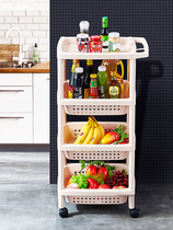 Bathroom shelf Bathroom multi-layer universal wheel shelf Toilet toilet storage rack Bath shelf Floor-to-ceiling