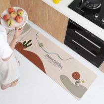 Kitchen floor mat doormat non-slip water-absorbing and oil-proof special carpet waterproof and erasable disposable household dirt-resistant mat