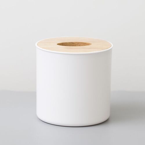 简约圆桶纸巾盒 创意餐巾纸抽盒 卷筒纸抽纸盒圆形实木质_7折现价25.