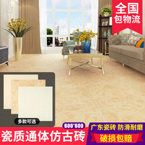Matte tiles 600X600 antique tiles Nordic simple bedroom study floor tiles Non-slip wear-resistant floor tiles