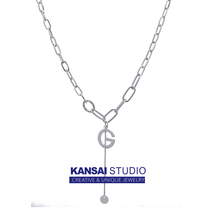 KANSAI alloy Korean version ins lukewarm letters G personality small crowddesign sense necklace temperament sweater collarbone chain