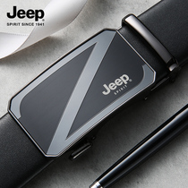 JEEP Jeep belt mens leather automatic buckle young and middle-aged business casual cowhide waist belt simple