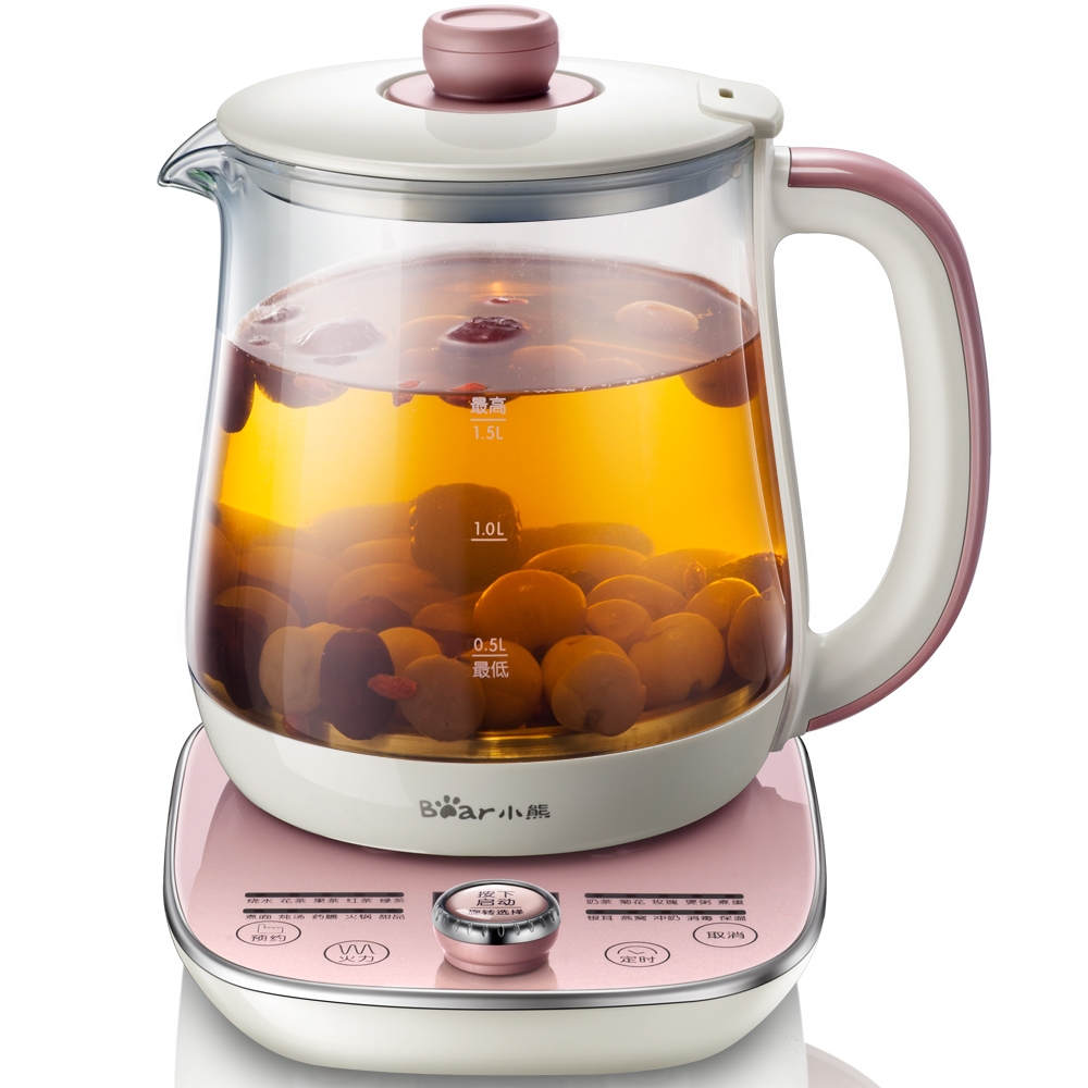 bear health pot automatic glass multi-function electric heating kettle health flower teapot mini tea maker insulation