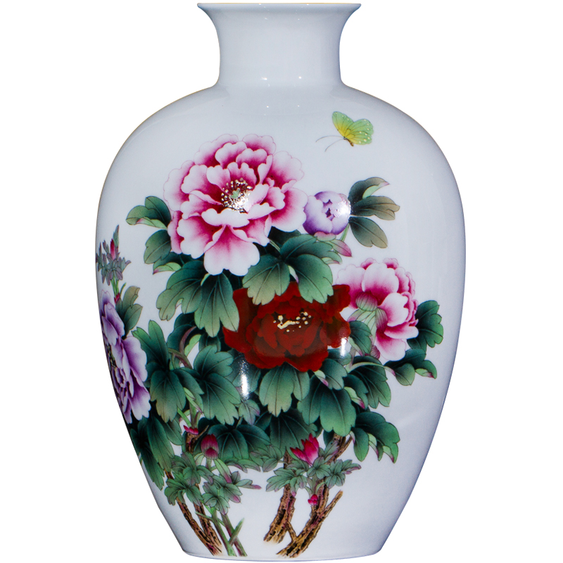 Jingdezhen ceramics famous hand - made ceramic vases, flower arranging new Chinese style living room decoration handicraft furnishing articles of marriage