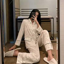 Luxurious Gloss ~ Elegant Reproduction Autumn Winter Pyjamas Woman Gold Velvet Palate Pure Color Small Fragrant Wind Suit
