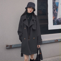 The short-dressed girl's new Korean version of the leisure and loose student high-end overalls coat jacket in spring and autumn 2022