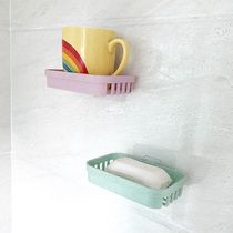 No trace paste bathroom soap storage box suction Wall toilet creative soap box storage rack soap storage rack