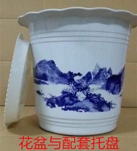 A imitation ceramic flower pot large clearance special ceramic high plastic flower POTS of money tree, A flower pot