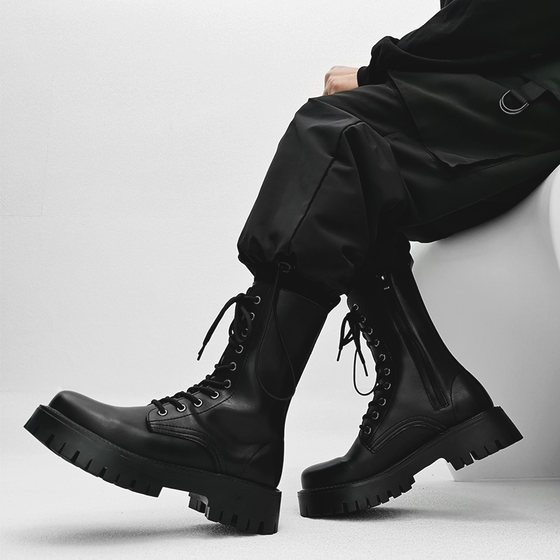 Gao Gang Martin Boots Men's British Wind Leather Retro Zipper thick bottom increase Knight locomotive boots European and American work shoes
Gao Gang Martin Boots Men's British Wind Leather Retro Zipper thick bottom increase Knight locomotive boots European and American work shoes