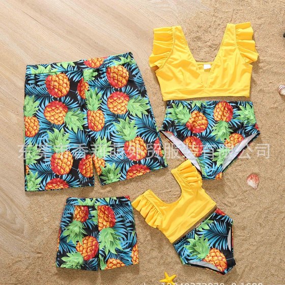 Matching Swimsuit Parent-child Swimsuit Mother and Daughter Clothing Pineapple Ruffle Men's Swim Trunks Boys Swim Trunks Ins
Matching Swimsuit Parent-child Swimsuit Mother and Daughter Clothing Pineapple Ruffle Men's Swim Trunks Boys Swim Trunks Ins