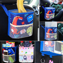 Korean version of the child car seat back storage hanging bag car waterproof trash can Baby baby travel supplies